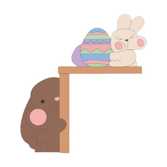 1/2 шт. пасхальный кролик дверной уголок украшение фермерский деревенский мультяшный кролик дверная рама знак передняя дверь край верхний орнамент