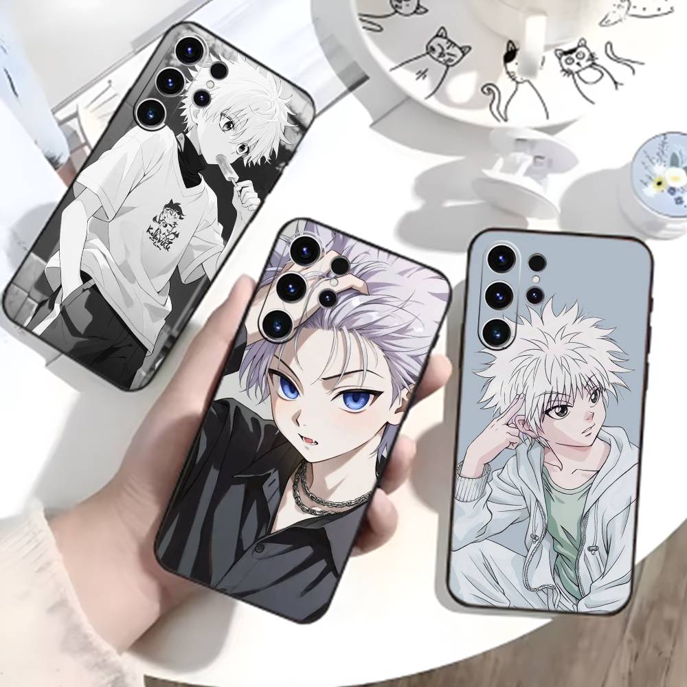 W-Киллуа Зольдик H-Охотник х Охотник Чехол для телефона для Samsung S26,S25,S24,S23,S22,S21,S20,Ultra,Plus,FE Черный Мягкий чехол