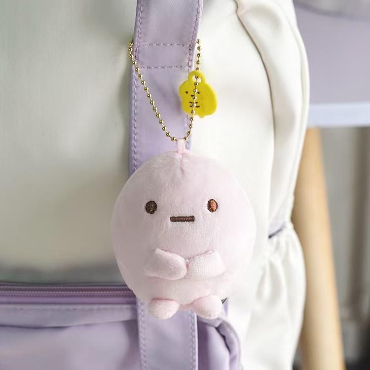 Плюшевый брелок Sumikkogurashi Милый пингвин Подвеска на сумку Кавайная жареная креветка Мягкая игрушка Аксессуары с животными Для подарка на день рождения