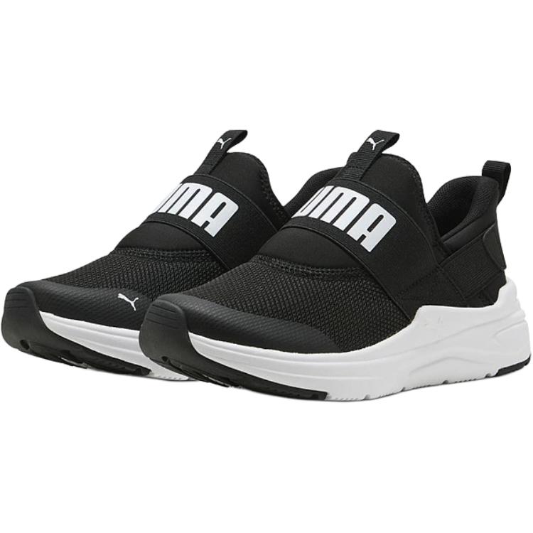 Puma Softride Wired 2 Ease In Jr Удобные Универсальные Прочные Низкие Детские Кроссовки Детские кроссовки Черный 402831-01