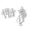 Moomin Limited Edition Snufkin and Hattifattener Stud Earrings In Silver Official Character Merchandise [MOOMIN] (2-Piece Set) 925,