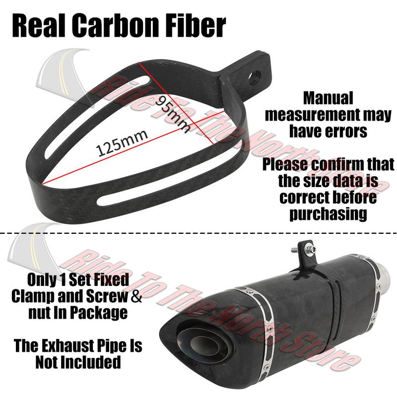 For SC project Arrow Yoshimura AK Brother Mivv Leovince Austinracing Etc Exhaust Tail Pipe Carbon Fiber Stainless Fixed Clamp
