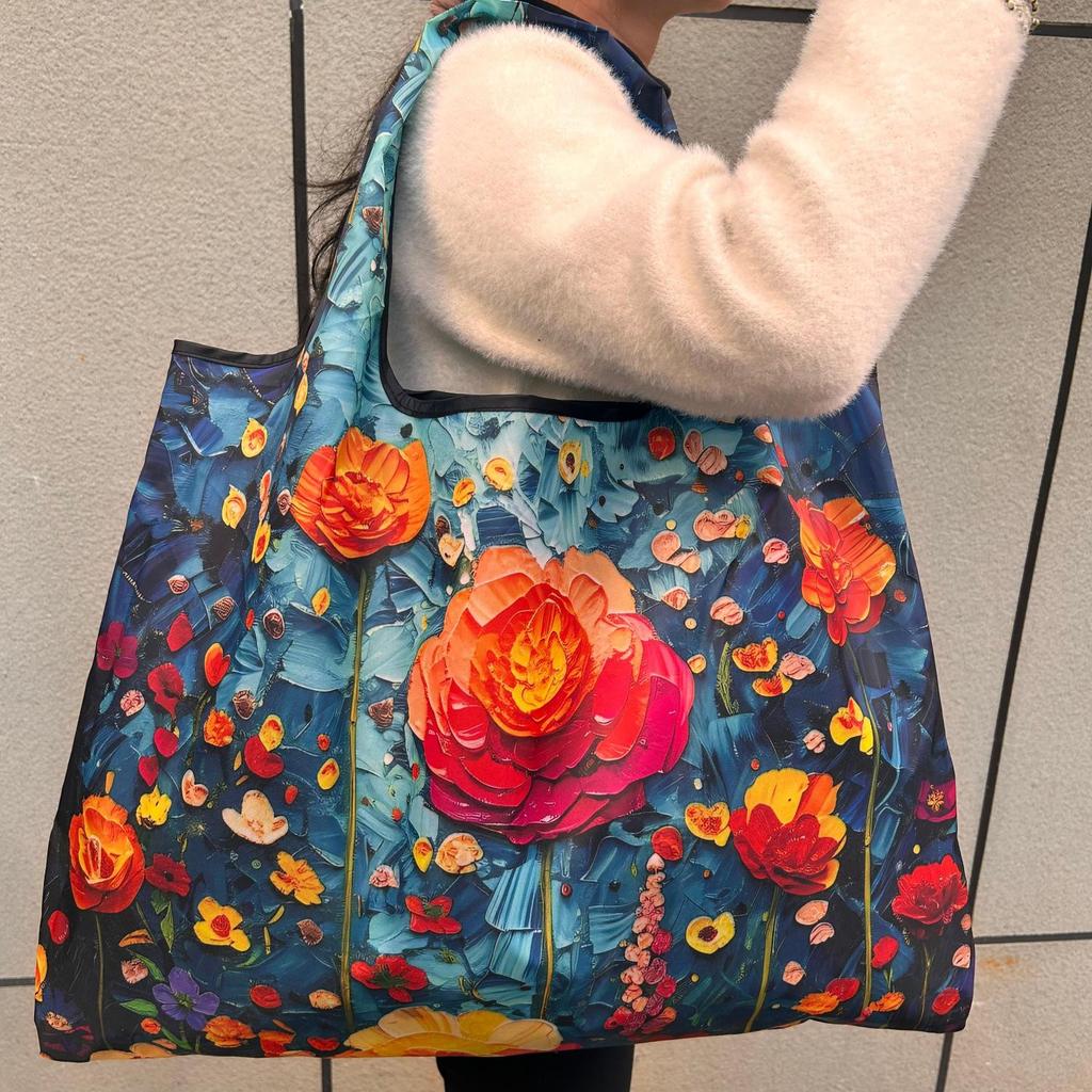 Eco-Friendly Foldable Large Capacity Shoulder Shopping Bag for Women