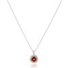 Платиновое бриллиантовое колье с камнем-талисманом и эксклюзивной коробкой [D Collection] (Бриллиант 0,1 карата/Гранат 0,1 карата, Январь) D80-8812GA