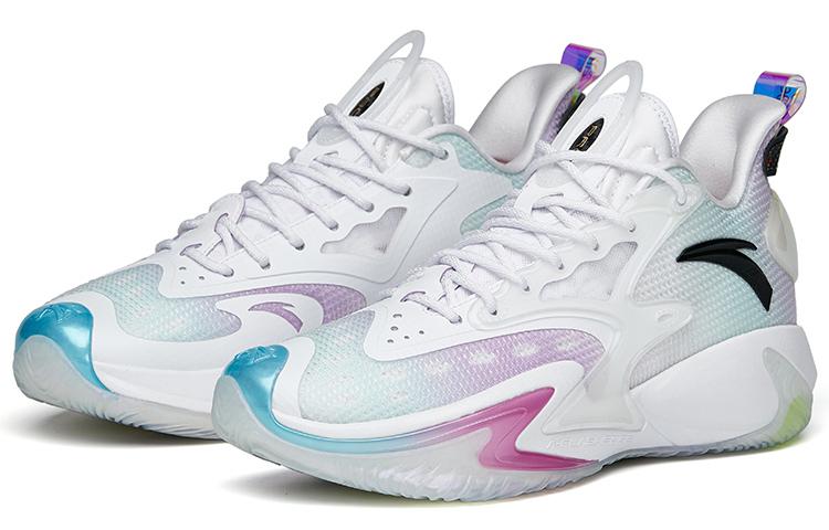 Men's Sneakers Anta Shock Wave 3 Pro Nitrogen Technology Mid top Performance Basketball Shoes Men's White