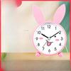 Мультяшный будильник Детский с кроличьими ушками Настольный с функцией оповещения времени Модные настольные часы Студенческая спальня Светящиеся бесшумные часы