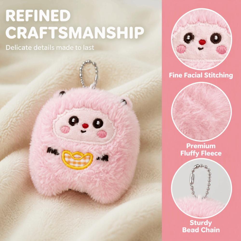 Squeaky Sheep Plush Keychain Soft Plush Squeezing Plush Doll Bag Accessories