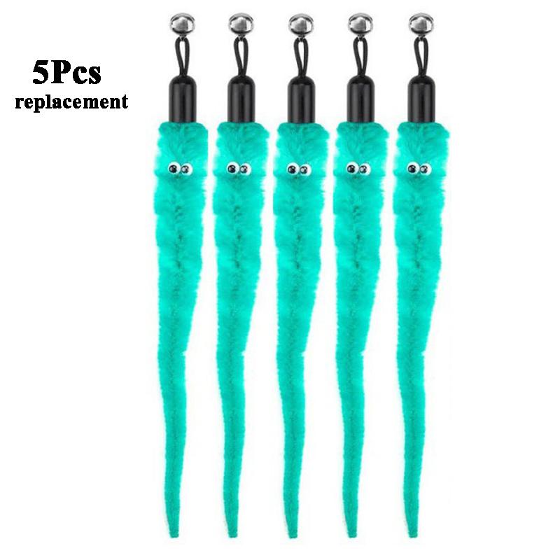 Замените плюшевые аксессуары для кошек, червяков, сменную голову, забавную кошачью палочку, игрушки для домашних животных 5/10/6/11 шт.