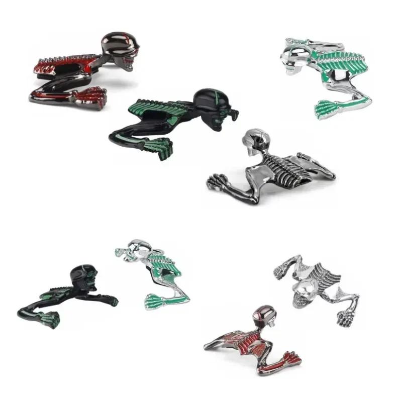 Козырек фары мотоцикла, украшение в виде черепа на шоссе, зомби, переднее крыло, стальной череп, украшение в виде скелета для аксессуаров Harley