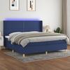 Maison Exclusive - Sommier À Lattes De Lit Matelas Et LED Bleu 200x200 Cm Tissu