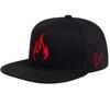 Sproutsy Men's Flat Baseball Cap with Fire Flame Design (Red)