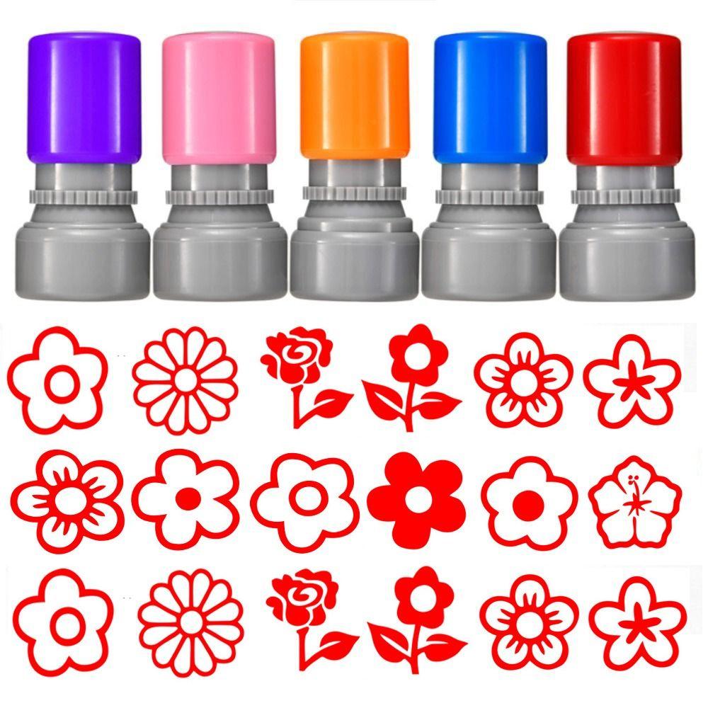 Students Rewards Star Grading Stamp Self Inking Teacher Review Stamp Rewards Flower Stamp School