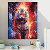 Frame Diy Painting By Numbers Starter Kits Tiger Animals Handicrafts Wall Art Picture With Numbers Acrylic Paint Artwork For Home Decors 40x50