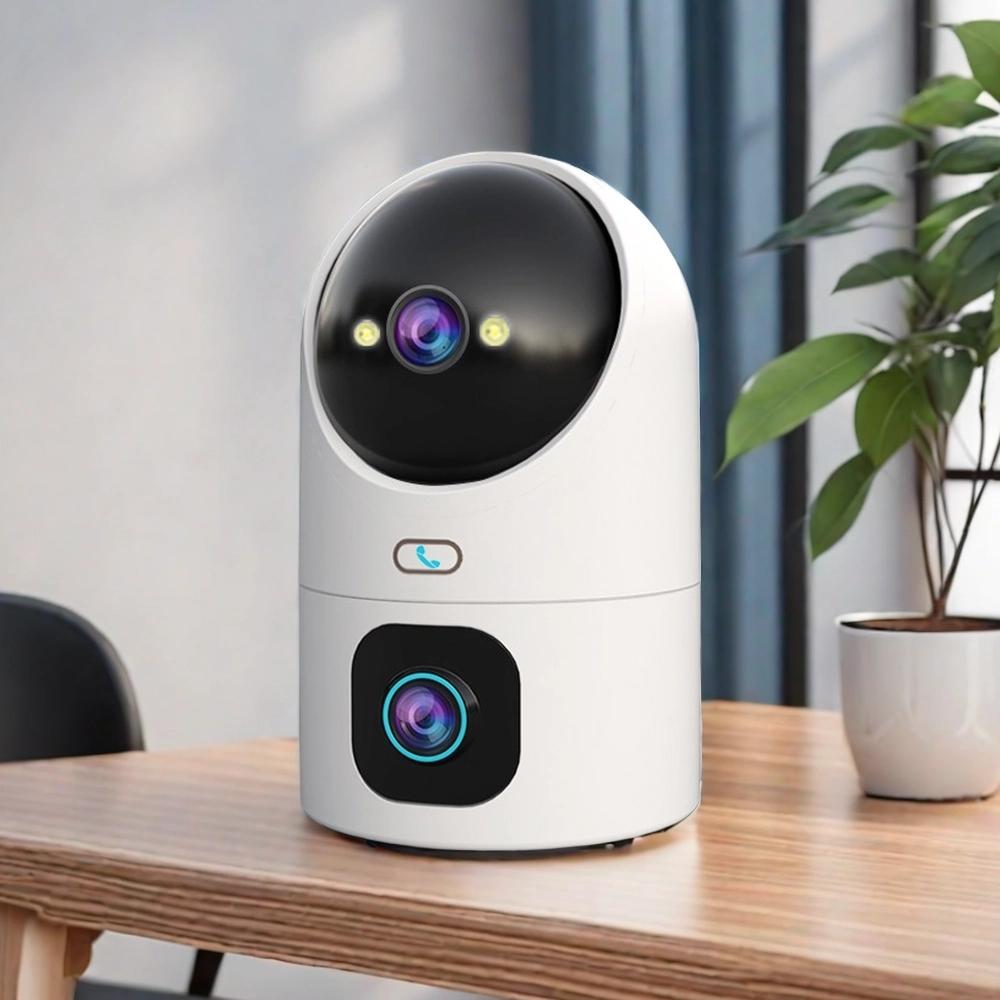 1 шт., камера Ultra HD, 5G, Wi-Fi, камера с двумя объективами, наблюдение за домашней безопасностью, цветное ночное автоматическое отслеживание, видеонаблюдение