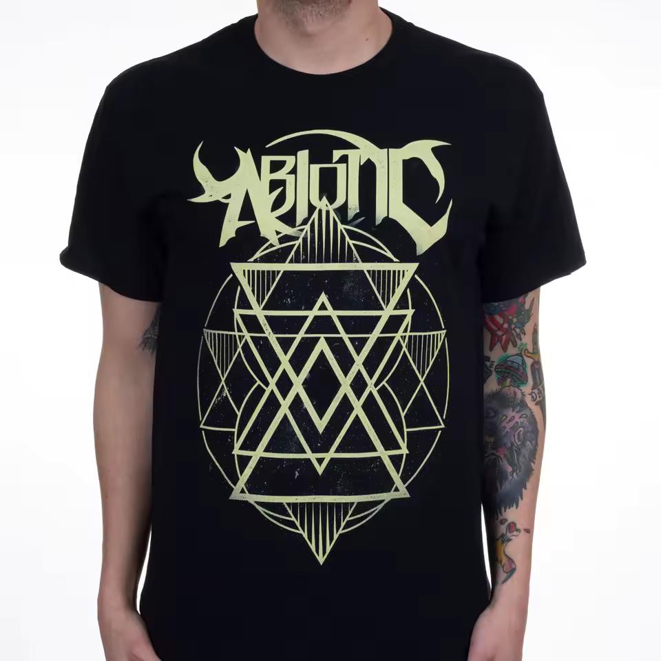 Abiotic Pyramid Band T-Shirt 100% Cotton Graphic Tee Men Women Summer Streetwear Top