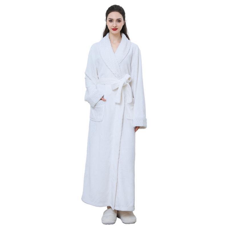 European & American Style Thick Flannel Bathrobe Pajamas for Autumn & Winter