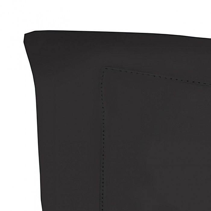 Cotton Pillowcase 50x75 Cm PERCALE Anthracite, by Soleil D'ocre
