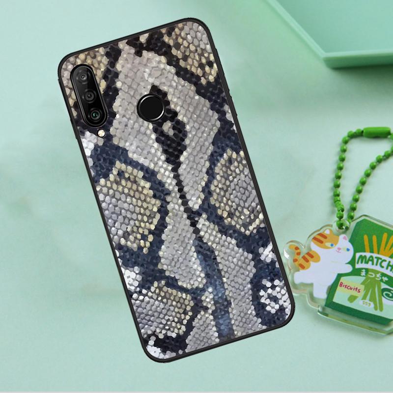 Текстура змеиной кожи для чехла Huawei Nova 10 9 SE 5T 12s 12i 11i Y91 Y90 Y60 Y70 Y72 Y61 P20 P40 P30 Lite P60 Pro