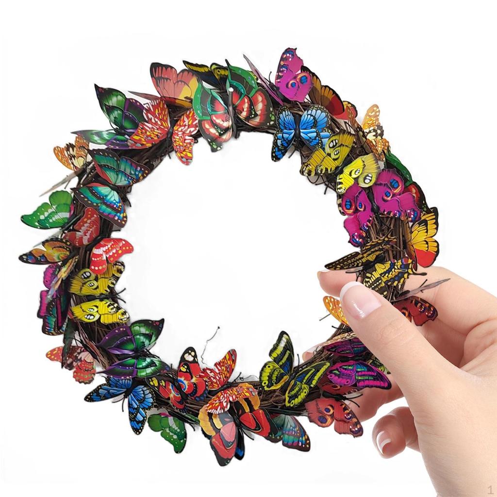 Artificial Flower Wreath Spring Summer Decoration Wall Hanging Ornament Garland for