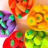 56pcs Educational Toy Set,Fruit & Vegetable Sorting And Counting, Colorful Food Pieces, Fine Motor Skills Development, With Tongs & Silicone Cups,