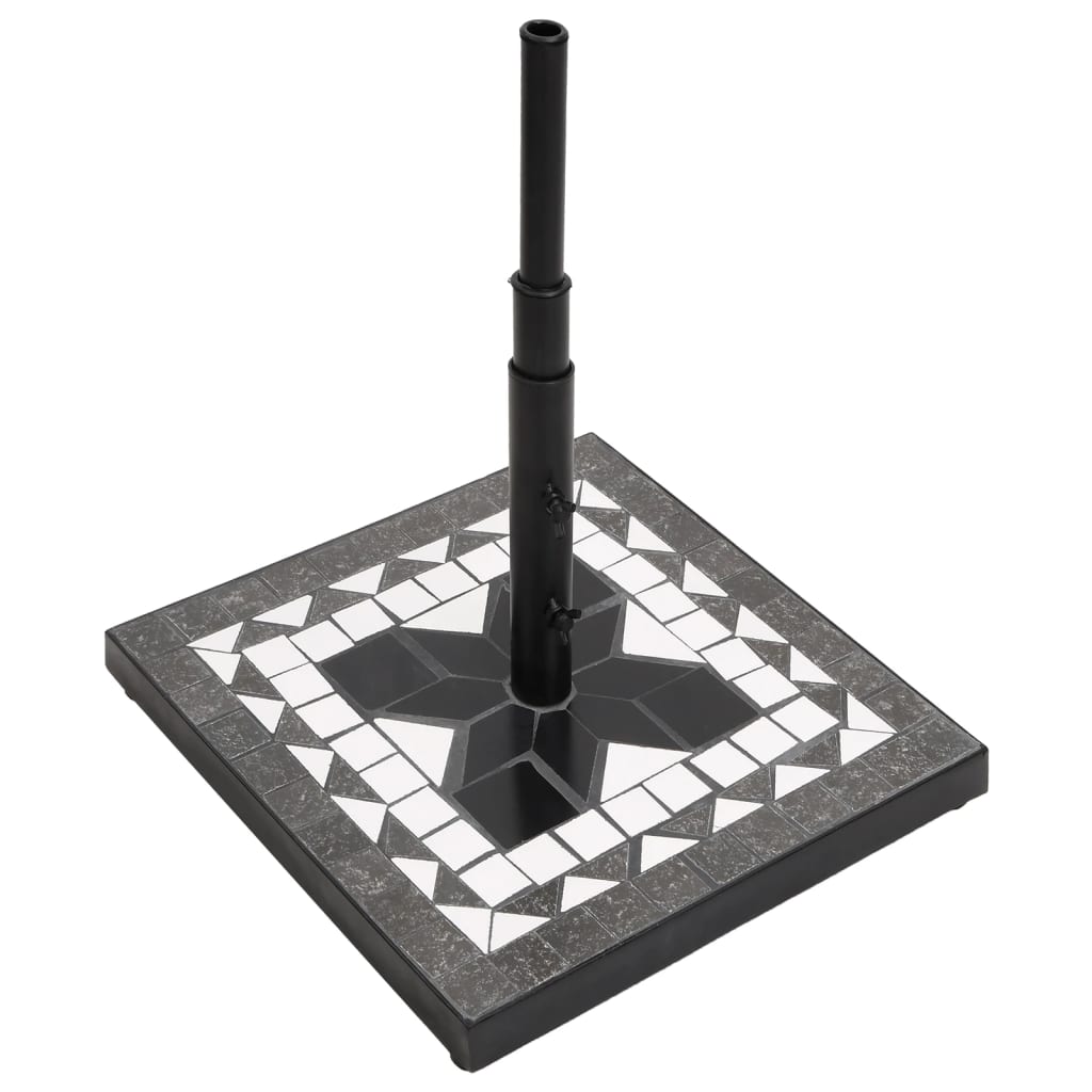 Umbrella Base Black and White Square 12 kg