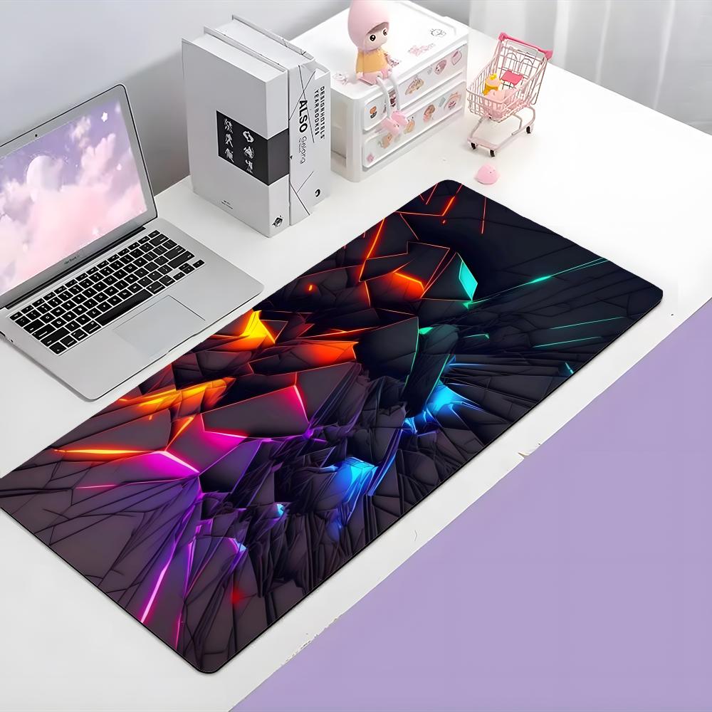 Messy Texture Simple Modern Art Mouse Pad Large Gaming Mousepad With Thick Stitched Edge NonSlip Desk Mat