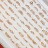 12Pcs Women Rings Crystal Wedding Jewelry Alloy Rings