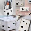 500Pcs/Roll Creative Self-adhesive Cat Stickers Cartoon DIY Black Cat Stickers Waterproof Cute Graffiti Stickers Stationery