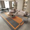 Orange Light Luxury Crystal Velvet Carpet Large Area Living Room Carpet Bedroom Decoration Cloakroom Balcony Floor Mat