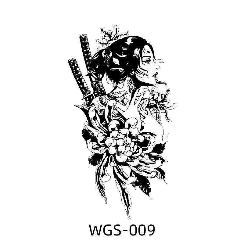 Waterless Herbal Tattoo Stickers: Personalized Large Animal Designs, Non-Reflective, Long-Lasting for Men & Women.