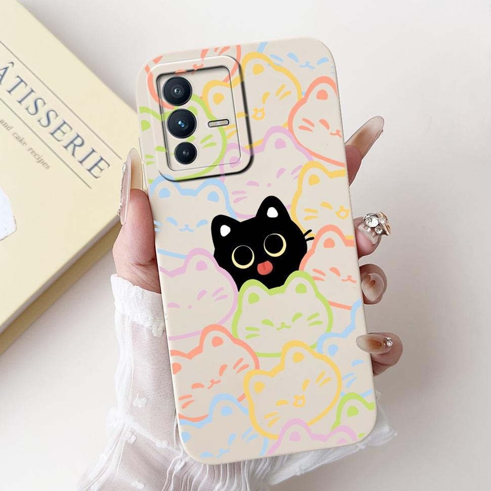 Fashion Panda Cover For Vivo V23 5G Case V2130 V2303 Soft Silicone TPU Fundas Phone Cases For Vivo V 23 V23 5G Back Cover Bumper