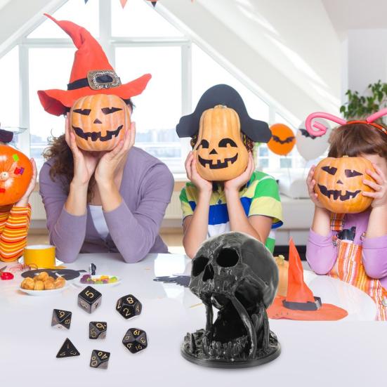 Башня из кубиков-черепов Башня из кубиков DND с вращающейся башней Настольная ролевая игра D&D Dice Jail Аксессуары для ролевых игр Башня из кубиков для домашнего офиса Украшение книжной полки