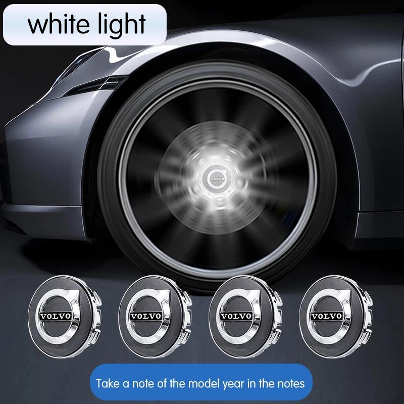 For Volvo Hub Light Car Wheel Caps Light Center Cover Lighting Cap Floating Illumination LED Auto For Volvo XC90 S60 S90 V90 V60