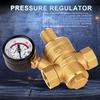 DN15 Brass Adjustable Water Pressure Regulator Reducer With Gauge Meter