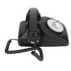 Retro Corded Telephone Rotating Dialing Support Redial Mechanical Ringtone Vintage Desktop Phone with Speaker Black