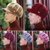 Thickened Knitted Hat Keep Warm Bonnet Casual Beanies Hat for Middle Aged Women