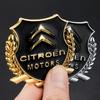 YKKBG1 3D Car Metal Car Leaf Side Logo Badge Sticker For Citroen C3 C5 AIRCROSS C5X C4 Cactus PICASSO e-C3 e-C4 C1 C-Crosser C2 Celysee