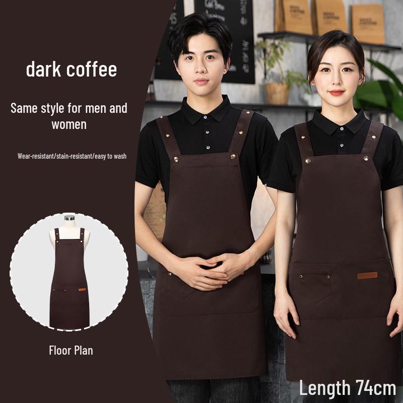 Waterproof Logo-Printed Catering Apron for Coffee & Tea Waiters
