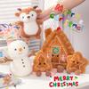 Fun Christmas Gingerbread Man Doll Christmas Snowman Elk Plush Toy Christmas House Doll Little Star Christmas Tree
