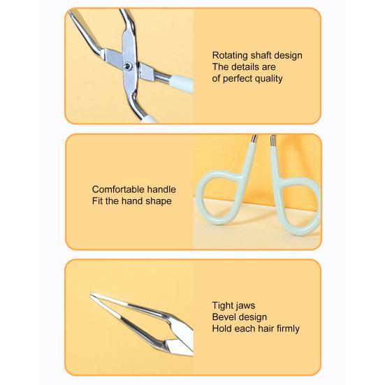 Щипцы для волос с закругленными краями. Экономия труда. Высокая твердость. Полезная удобная ручка. Пинцет для удаления бровей. Женская поставка.