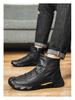 Men's Black Velvet Martin Boots: Stylish, Warm, Non-Slip, Versatile, Comfortable Leather for Autumn/Winter