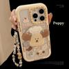 Magnetic Suction Suitable for 15ProMax Apple 16 Mobile Phone Case IPhone 14 Fun Puppy Head Stand 11 Hanging Chain Hard 13