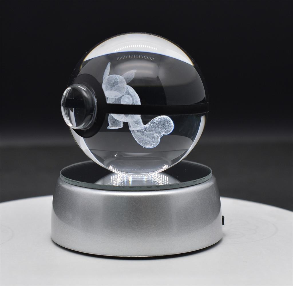Anime Cartoon Mew Eevee Mewtwo Crystal Elf Ball Indoor Home Creative Night Light Decoration Friend's Holiday Gift