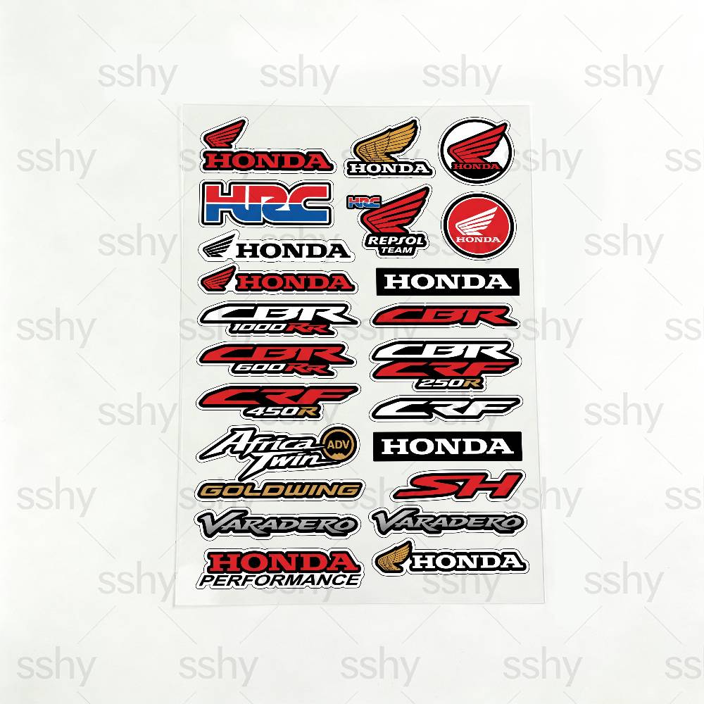 ДЛЯ HONDA HRC H WING Водонепроницаемые Светоотражающие Наклейки на Мотоцикл Легко Снимаемые Съемные Наклейки для Мотоцикла Автомобиля