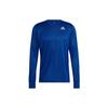 OTR Long Sleeve Print Logo Crew Neck Running T-Shirt Men Tops Blue HL5983