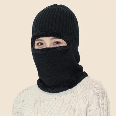 Грелка для шеи, вязаная зимняя маска, шапка, бини, балаклава
