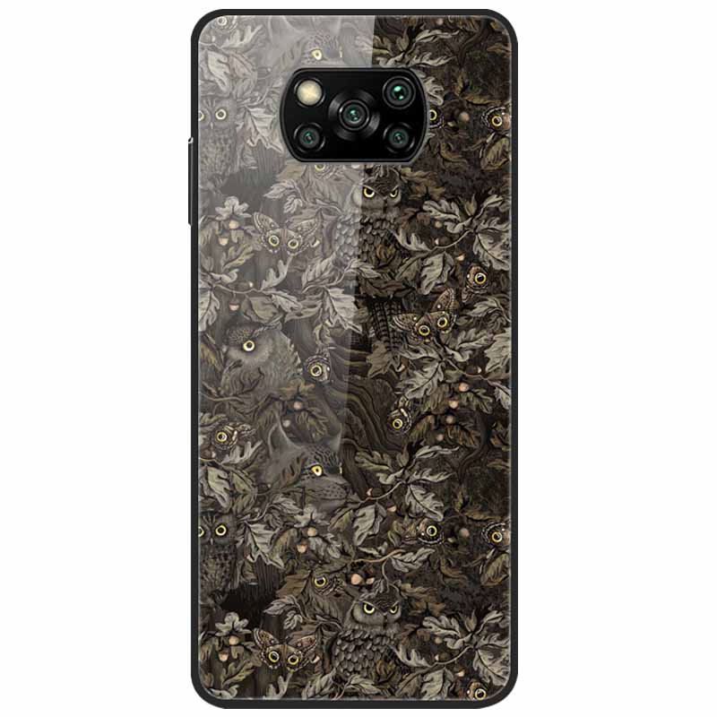 For Poco X3 Pro Case Fashion Cute Tempered Glass Luxury Coque Covers for Xiaomi Poco X3 NFC Cases PocoX3 X 3 Bumper Protector