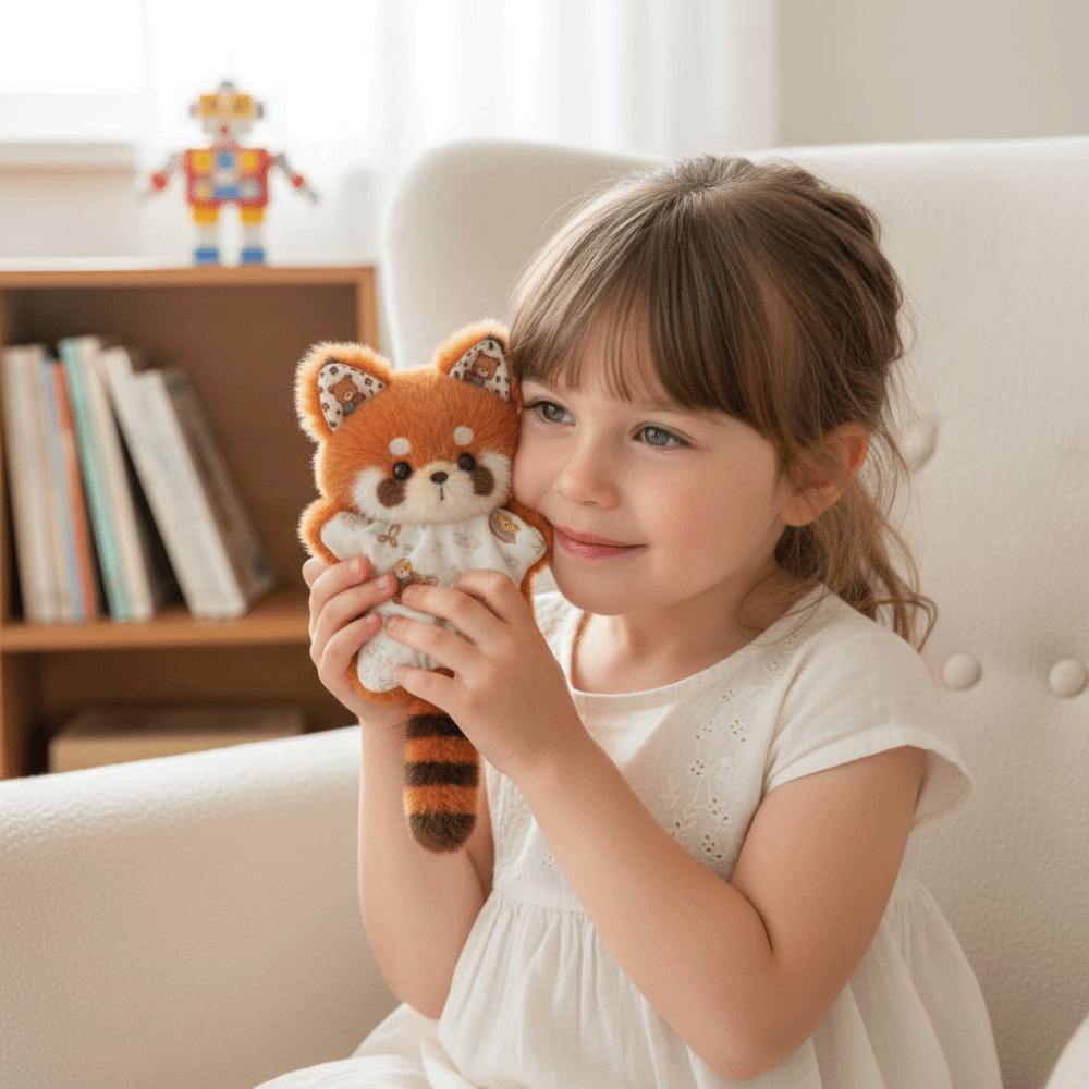 Cute Raccoon Plush Toy Diy Soothing Towel Pendant Bean Bag Material Kit  Gift