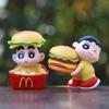 Shinchan Crayon French Fries Hamburg Toy Model Ornaments  Children Toy Art