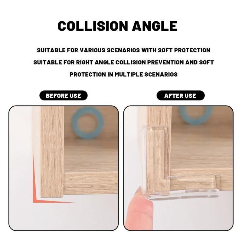 1/24pcs Baby Safety Anti Collision Angle Protector Table Corner Edge Protection Cover Transparent Window Right Angle Crash Pads